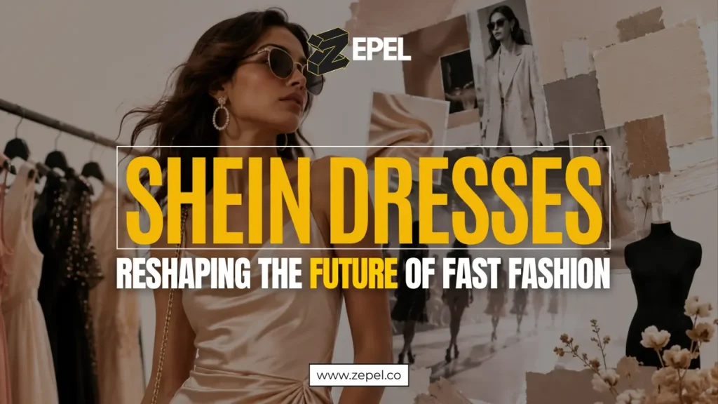 Colourful Shein dresses displayed on a rack representing ultra-fast fashion trends in 2026